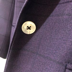 Luxury Marzoni Blazer Perfect Purple Windowpane Italian Cloth